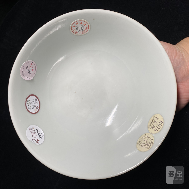清道光 粉彩螽斯衍庆纹碗（一对） - 图7